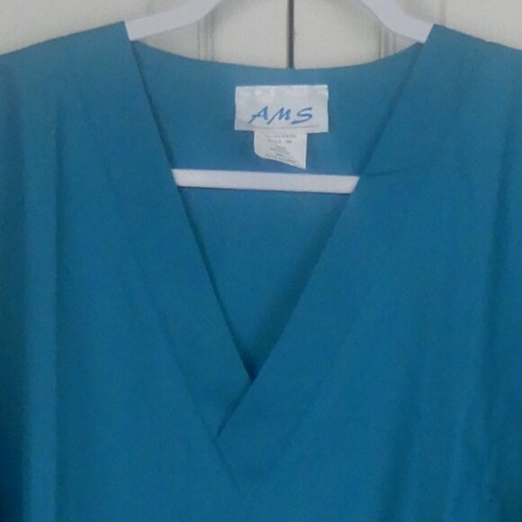 AMS Medical Uniform Scrubs Style 100 Teal Size 5XL Left Side Chest Pocket (U016) - Picture 5 of 9